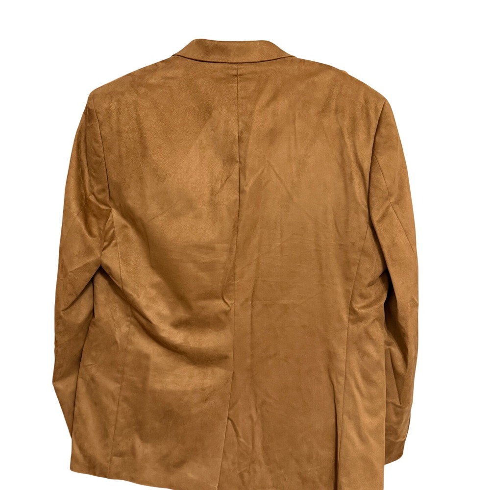 Lauren Ralph Lauren Sport Coat Faux Suede Blazer 44R Tan Excellent Preppy - Picture 3 of 6